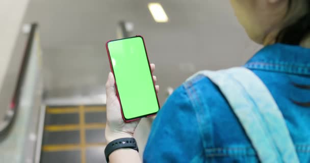 Smartphone 5g con pantalla verde — Vídeo de stock