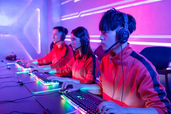 Pro cyber sport gamers team — Stockfoto