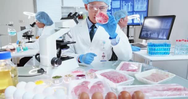 Élelmiszer-tudományi koncepció — Stock videók