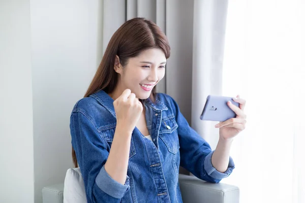 Woman Play Games With Phone