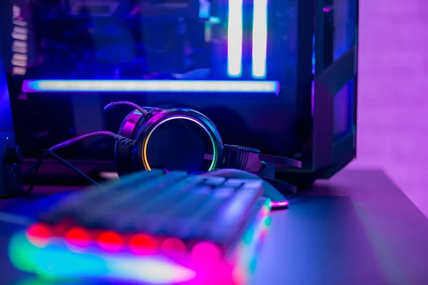 Esport RGB fare ve klavye — Stok fotoğraf