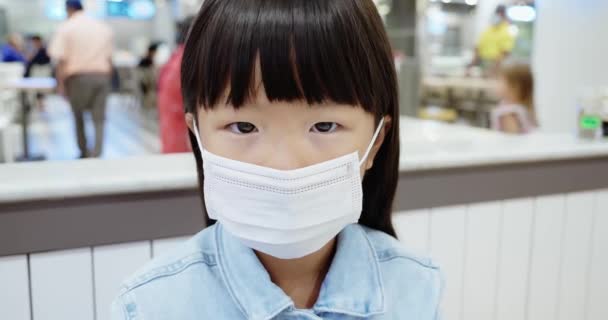 Asiatico ragazza usura faccia maschera — Video Stock