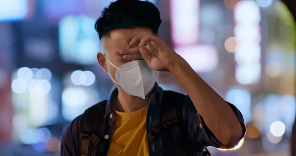 Homme Asiatique Des Allergies Des Démangeaisons Des Yeux Raison Maladies — Photo