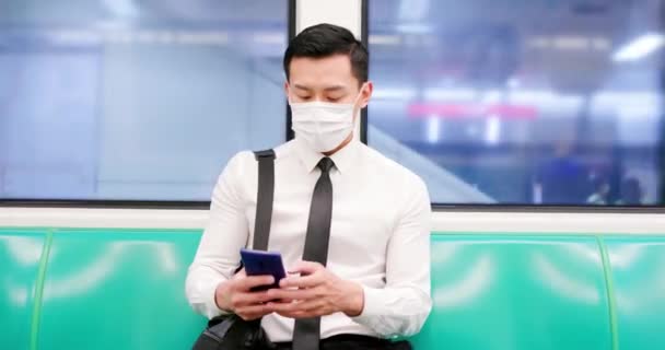 Uomo con maschera in mrt — Video Stock