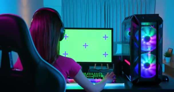 Siber Spor Oyunu için Yeşil Ekran — Stok video