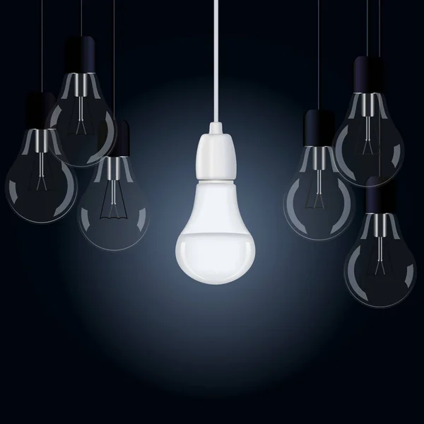 Une Image Vectorielle Est Une Lampe Économie Énergie Incluse Parmi — Image vectorielle