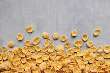 Tablo arka plan üzerinde Mısır gevreği. Mısır gevreği Kahvaltı