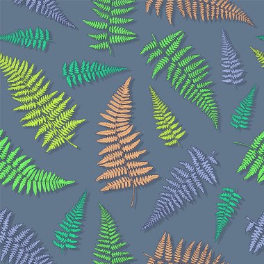 Elle çizilmiş fern ile Seamless Modeli bırakır