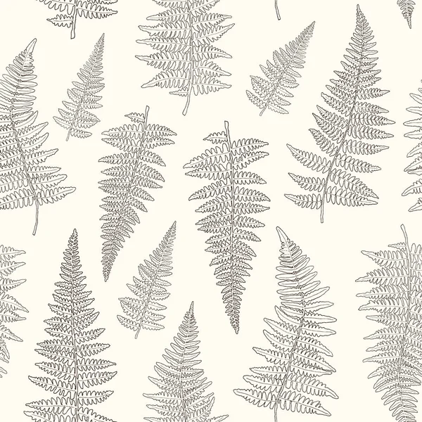 Elle çizilmiş fern ile Seamless Modeli bırakır