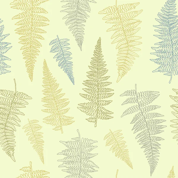 Elle çizilmiş fern ile Seamless Modeli bırakır