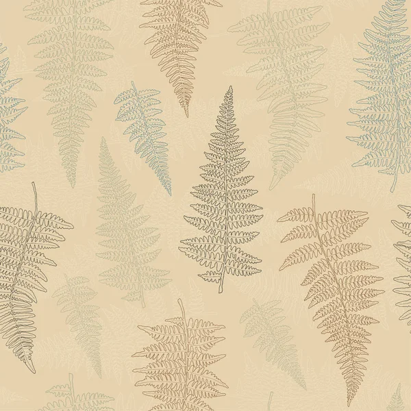 Elle çizilmiş fern ile Seamless Modeli bırakır