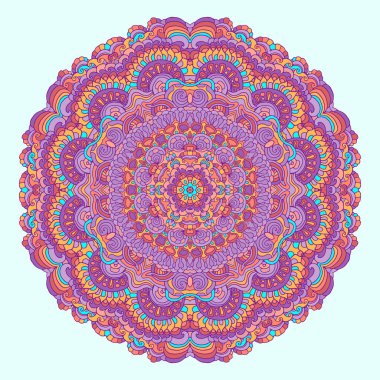 Doodle psychedelic mandala