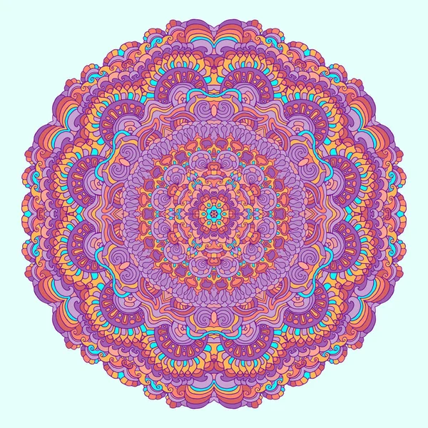 Doodle psychedelisches Mandala — Stockvektor