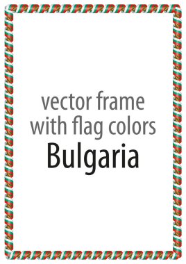 Çerçeve ve şerit kenarlığını Bulgaristan bayrak renkleri ile