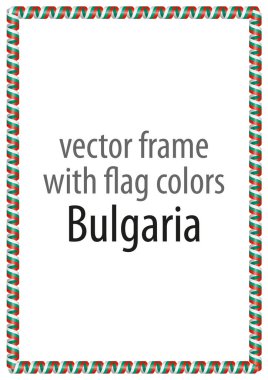 Çerçeve ve şerit kenarlığını Bulgaristan bayrak renkleri ile