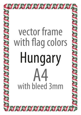 Çerçeve ve şerit kenarlığını Macaristan bayrak renkleri ile
