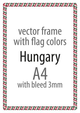 Çerçeve ve şerit kenarlığını Macaristan bayrak renkleri ile