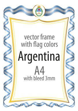 Çerçeve ve arması ile sınır ve kurdele ile colo