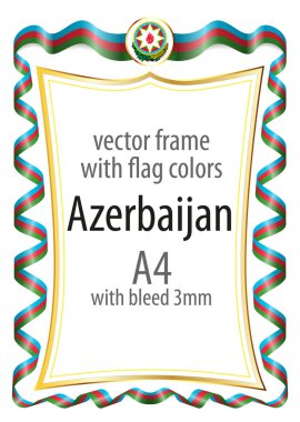 Çerçeve ve arması ile sınır ve kurdele ile colo