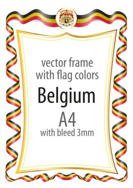 Çerçeve ve arması ile sınır ve kurdele ile colo