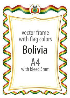 Çerçeve ve arması ile sınır ve kurdele ile colo