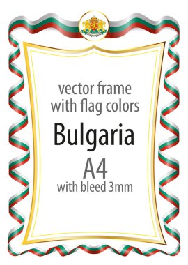 Çerçeve ve arması ile sınır ve kurdele ile colo