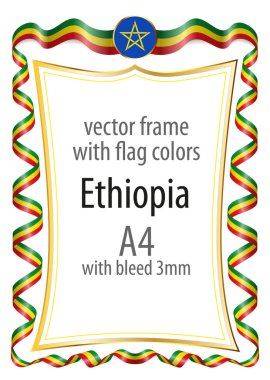 Çerçeve ve arması ile sınır ve kurdele ile colo