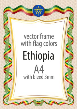 Çerçeve ve arması ile sınır ve kurdele ile colo