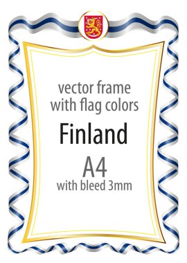 Çerçeve ve arması ile sınır ve kurdele ile colo