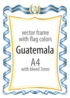 Çerçeve ve arması ile sınır ve kurdele ile colo