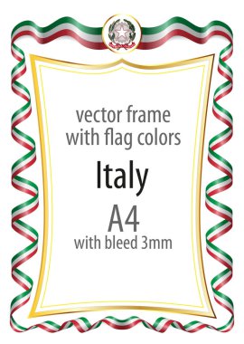 Çerçeve ve arması ile sınır ve kurdele ile colo