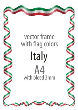 Çerçeve ve arması ile sınır ve kurdele ile colo