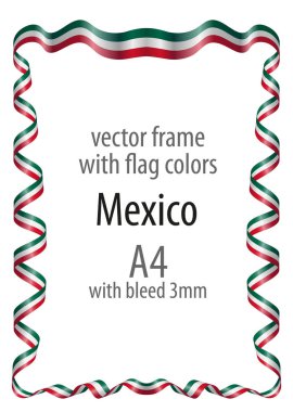 Çerçeve ve arması ile sınır ve kurdele ile colo