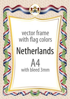 Çerçeve ve arması ile sınır ve kurdele ile colo