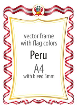 Çerçeve ve arması ile sınır ve kurdele ile colo