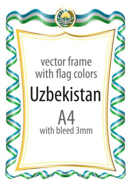 Çerçeve ve arması ile sınır ve kurdele ile colo