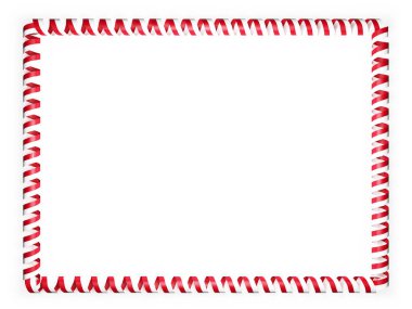 Çerçeve ve kurdele ile Endonezya bayrağı kenarlığını. 3D çizim