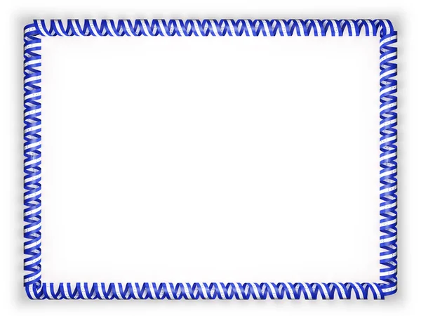 Πλαίσιο και στα σύνορα της κορδέλας με την σημαία της Ονδούρας. 3D απεικόνιση — Φωτογραφία Αρχείου