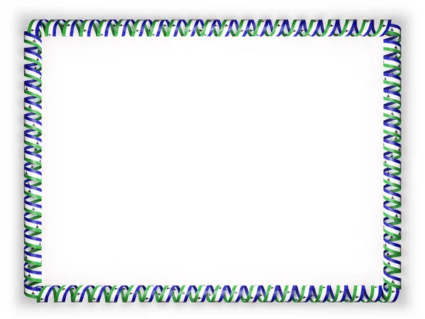框架和莱索托国旗丝带系的边界。3d 图 — 图库照片