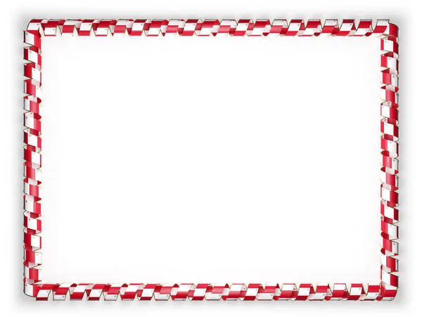 Frame en de rand van lint met de vlag van Malta. 3D illustratie — Stockfoto