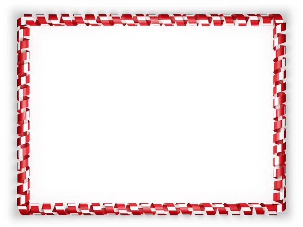 Frame en de rand van lint met de vlag van Peru. 3D illustratie — Stockfoto