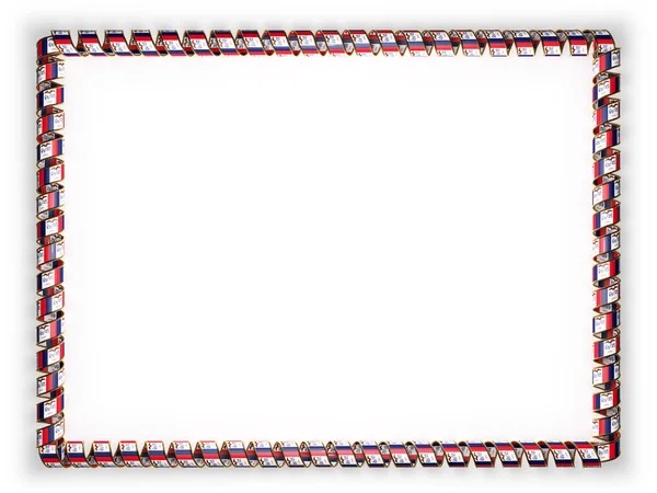 Πλαίσιο και στα σύνορα της κορδέλας με τη σημαία κράτους Iowa, ΗΠΑ, της μπορντούρα από το χρυσό σκοινί. 3D απεικόνιση — Φωτογραφία Αρχείου