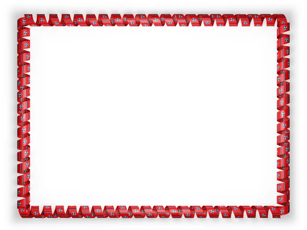 Ramki i krawędzią ribbon z Flaga stanu Tennessee, Usa. ilustracja 3D — Zdjęcie stockowe