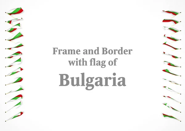 Рамка и граница с флагом Болгарии. 3d иллюстрация — стоковое фото