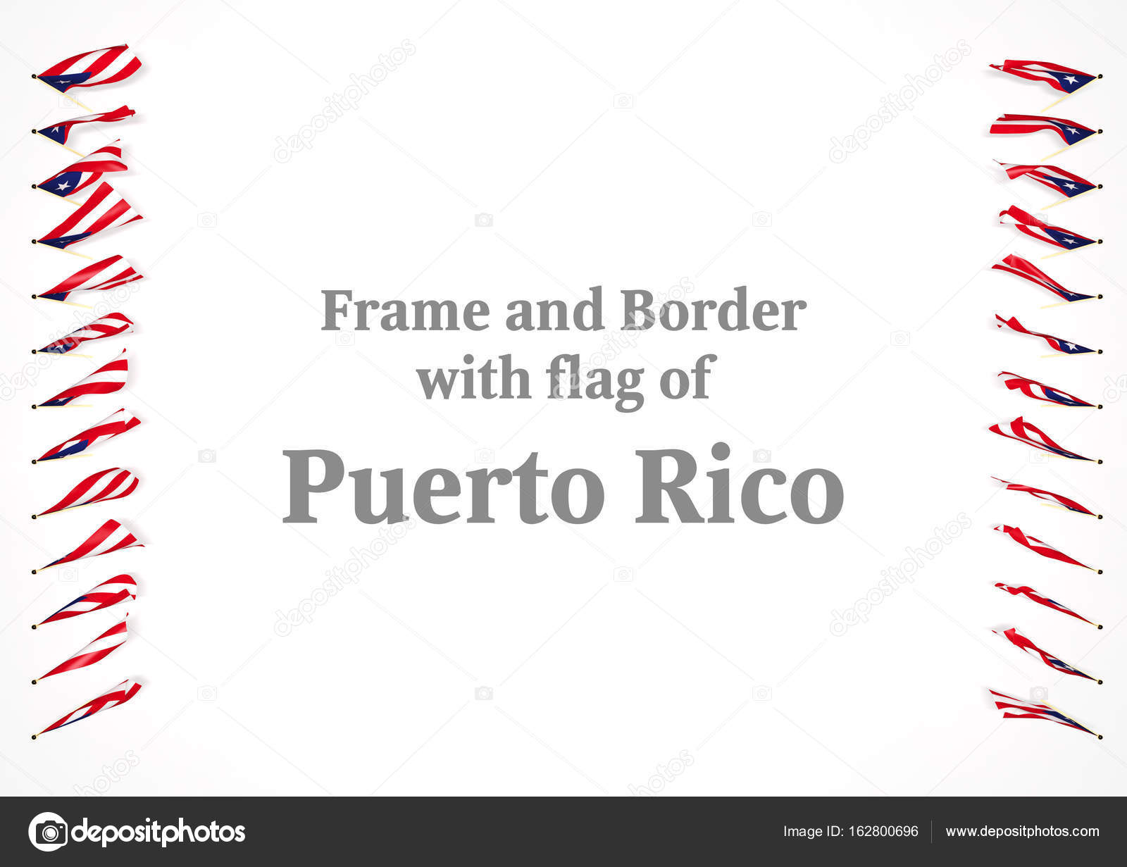 Frame And Border With Flag Of Puerto Rico 3d Ilration Stock Frame And Border With Flag Of Puerto Rico 3d Ilration Stock Photo