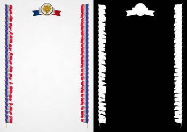 Çerçeve ve bayrak ve askeri üniformaları Fransa ile sınır. 3D çizim