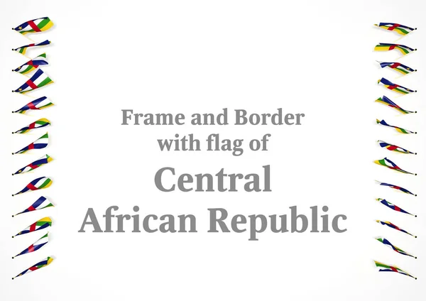 Rahmen und Grenze mit Flagge der Zentralafrikanischen Republik. 3D-Illustration — Stockfoto