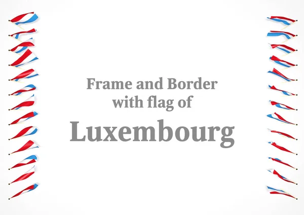 Рамка и граница с флагом Люксембурга. 3d иллюстрация — стоковое фото
