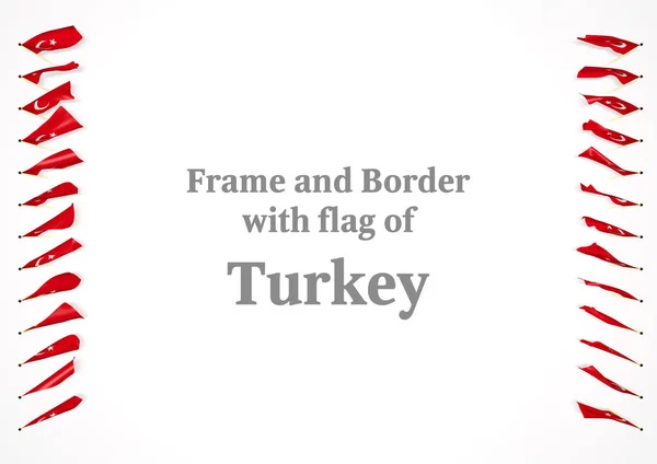 Ram och gränsen med flagga av Turkiet. 3D illustration — Stockfoto