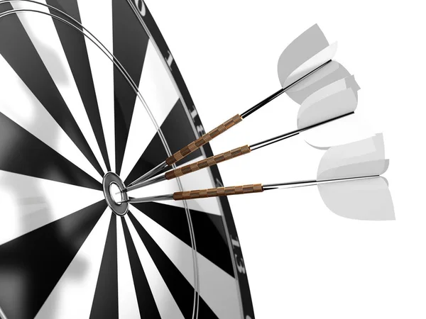 Dart on a white background. 3D illustration — Stock Photo, Image